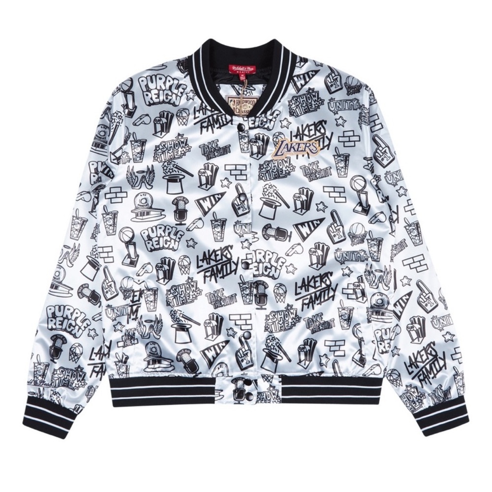 Lakers Mitchell & Ness Doodle Bomber Jacket